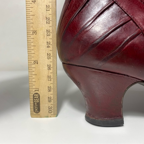 Miz Mooz Burgundy Leather Heeled Boots - Picture 13 of 17